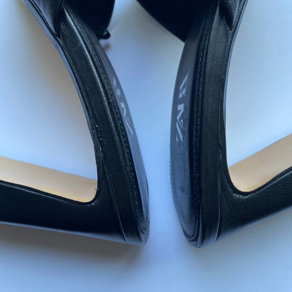 Zara Chunky Black Mule Square Toe Y2K Heels - Picture 11 of 12